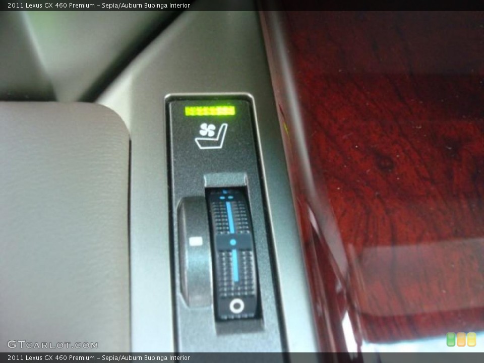 Sepia/Auburn Bubinga Interior Controls for the 2011 Lexus GX 460 Premium #45536249