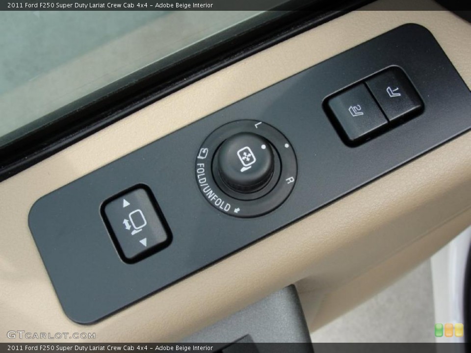 Adobe Beige Interior Controls for the 2011 Ford F250 Super Duty Lariat Crew Cab 4x4 #45536861