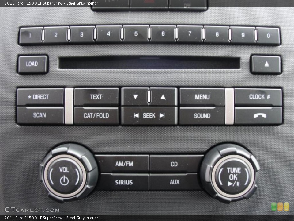 Steel Gray Interior Controls for the 2011 Ford F150 XLT SuperCrew #45537346