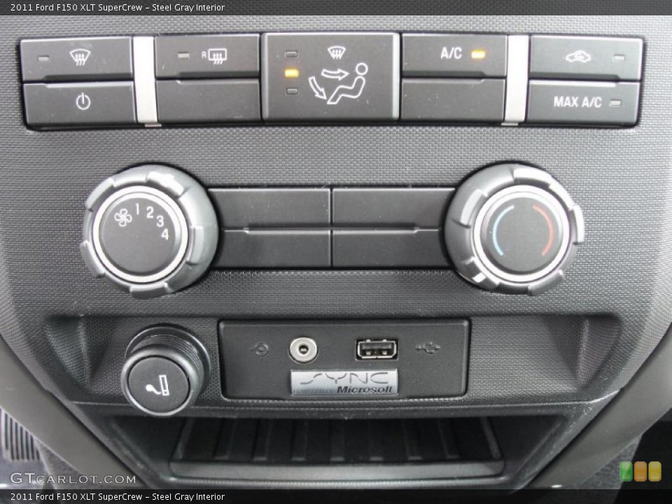 Steel Gray Interior Controls for the 2011 Ford F150 XLT SuperCrew #45537355