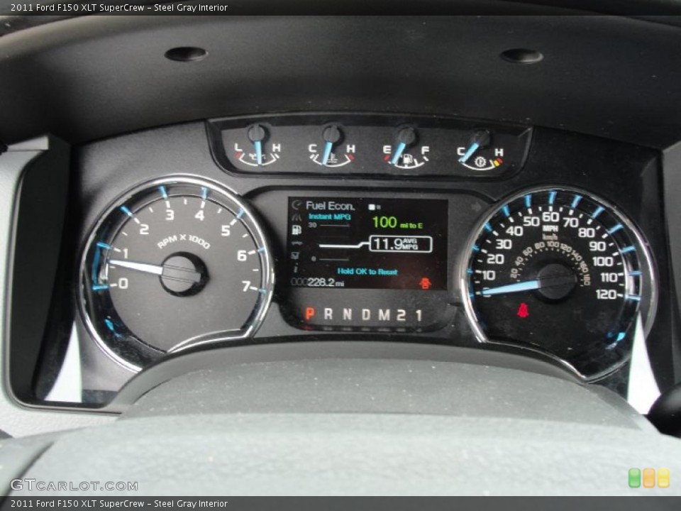 Steel Gray Interior Gauges for the 2011 Ford F150 XLT SuperCrew #45537382
