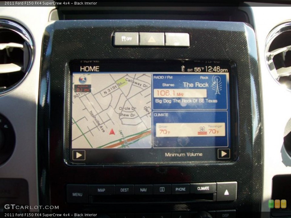 Black Interior Navigation for the 2011 Ford F150 FX4 SuperCrew 4x4 #45537610