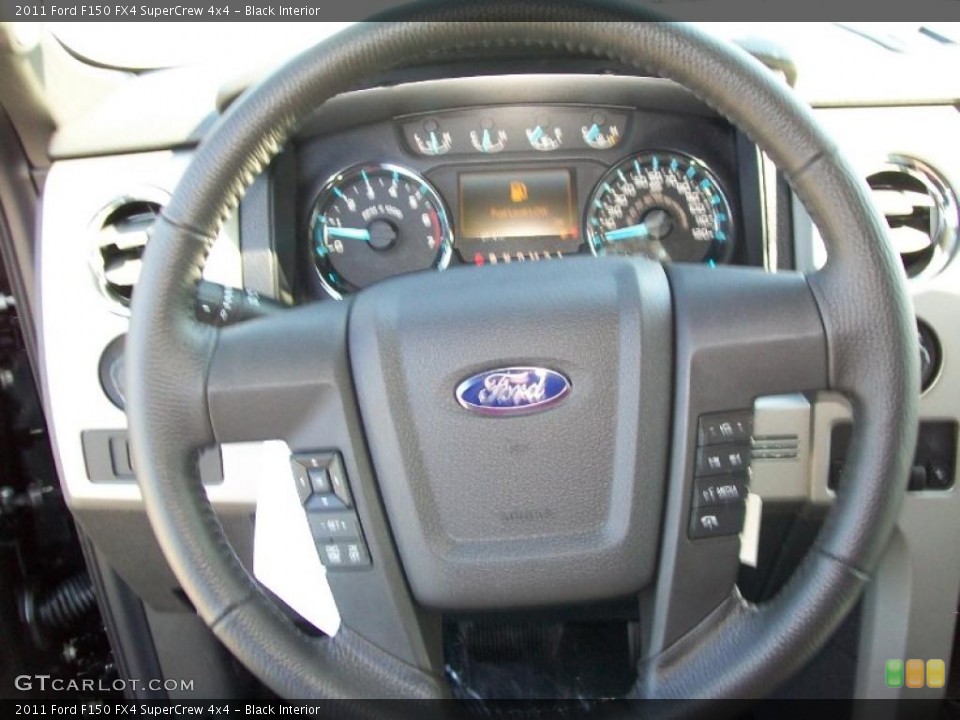 Black Interior Steering Wheel for the 2011 Ford F150 FX4 SuperCrew 4x4 #45537654