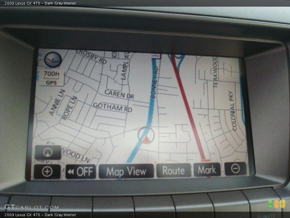 Dark Gray Interior Navigation for the 2009 Lexus GX 470 #45538051
