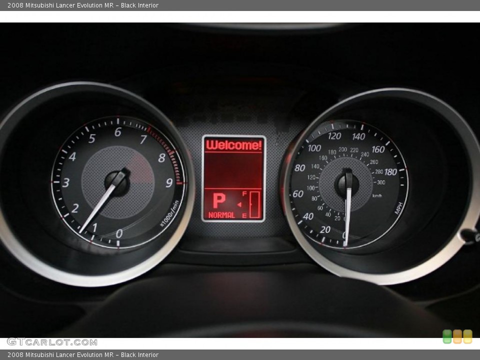 Black Interior Gauges for the 2008 Mitsubishi Lancer Evolution MR #45538302