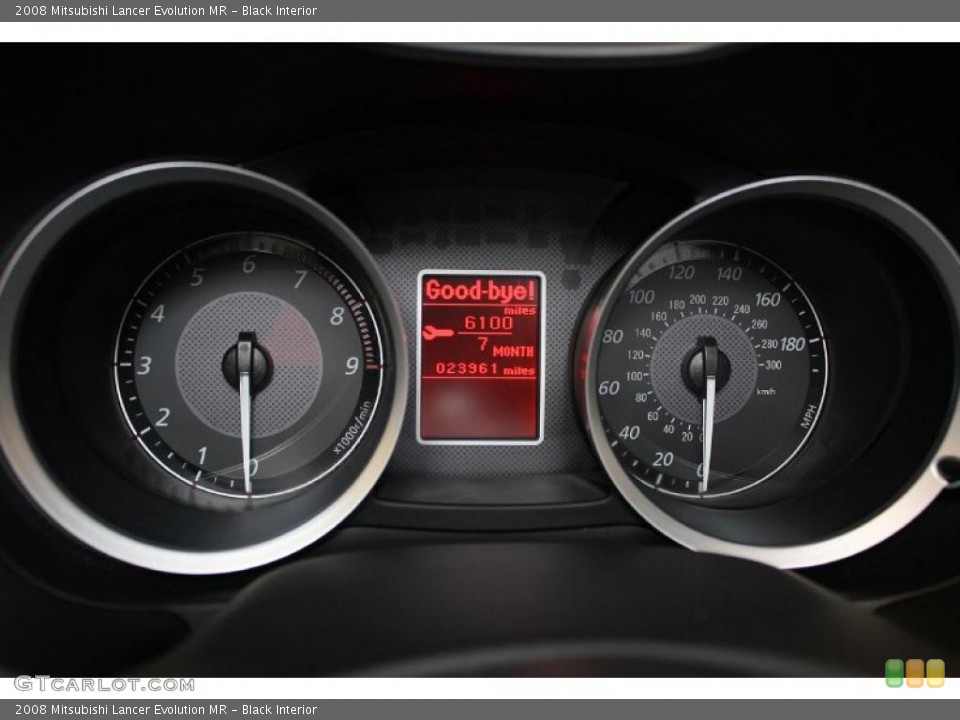 Black Interior Gauges for the 2008 Mitsubishi Lancer Evolution MR #45538311