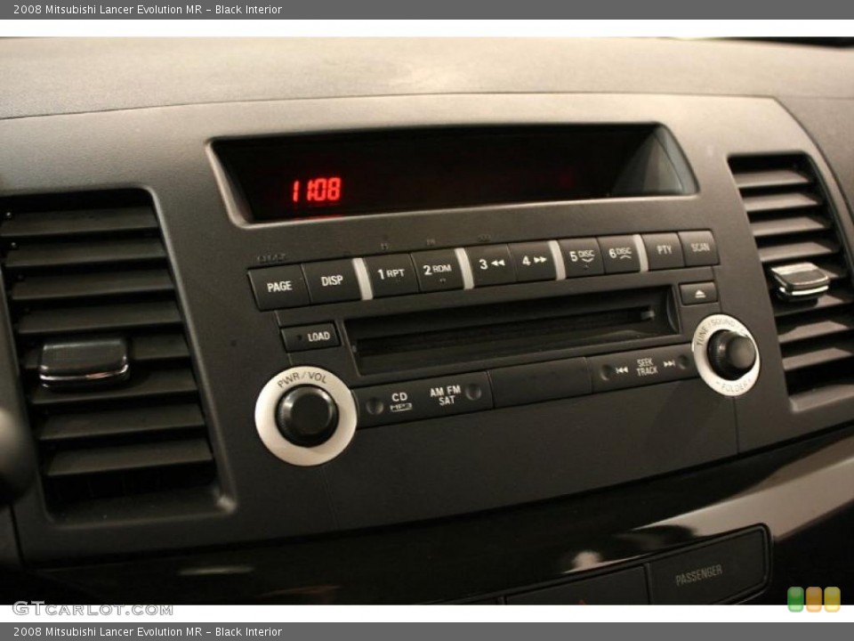 Black Interior Controls for the 2008 Mitsubishi Lancer Evolution MR #45538315
