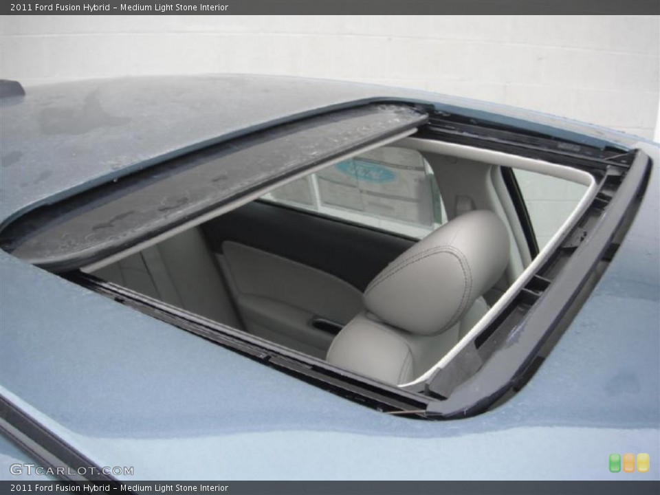 Medium Light Stone Interior Sunroof for the 2011 Ford Fusion Hybrid #45538873