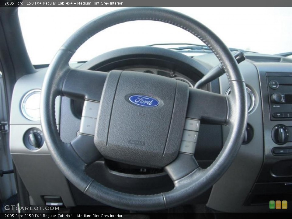 Medium Flint Grey Interior Steering Wheel for the 2005 Ford F150 FX4 Regular Cab 4x4 #45541451