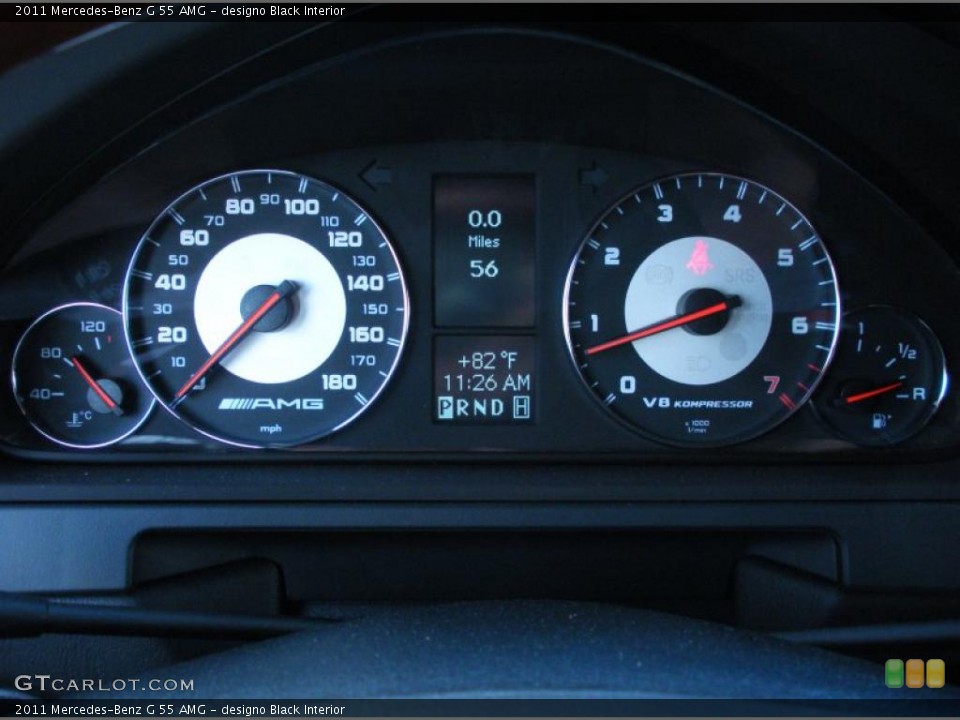 designo Black Interior Gauges for the 2011 Mercedes-Benz G 55 AMG #45545469