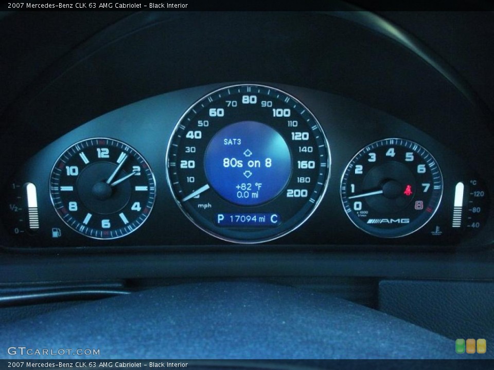 Black Interior Gauges for the 2007 Mercedes-Benz CLK 63 AMG Cabriolet #45548673