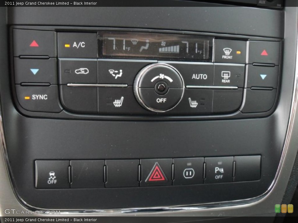Black Interior Controls for the 2011 Jeep Grand Cherokee Limited #45550671