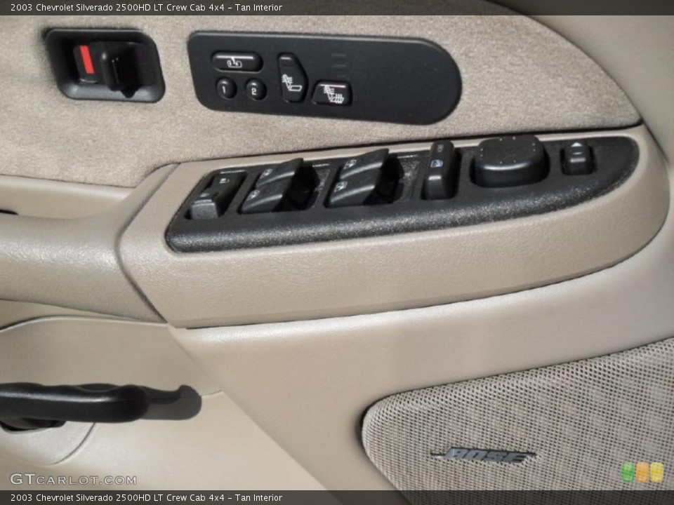 Tan Interior Controls for the 2003 Chevrolet Silverado 2500HD LT Crew Cab 4x4 #45552685