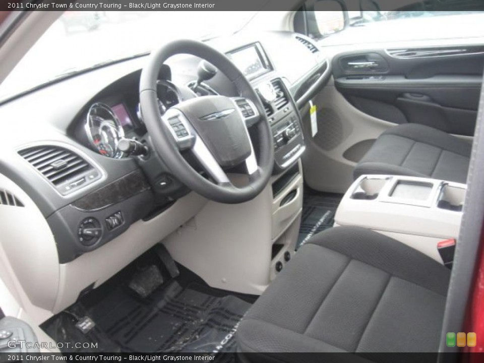 Black/Light Graystone Interior Photo for the 2011 Chrysler Town & Country Touring #45552773