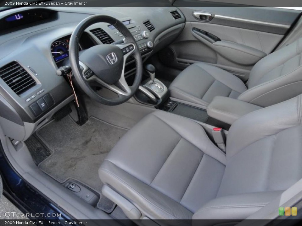 Gray Interior Prime Interior for the 2009 Honda Civic EX-L Sedan #45553313