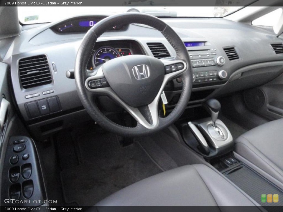 Gray Interior Dashboard for the 2009 Honda Civic EX-L Sedan #45553321