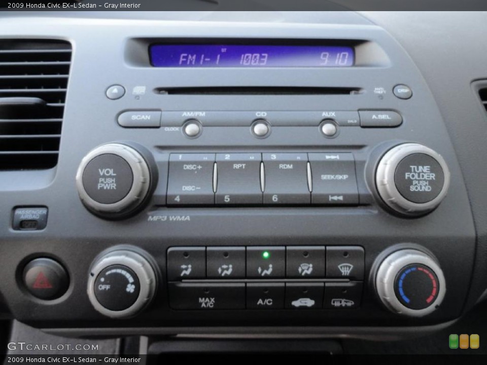 Gray Interior Controls for the 2009 Honda Civic EX-L Sedan #45553333