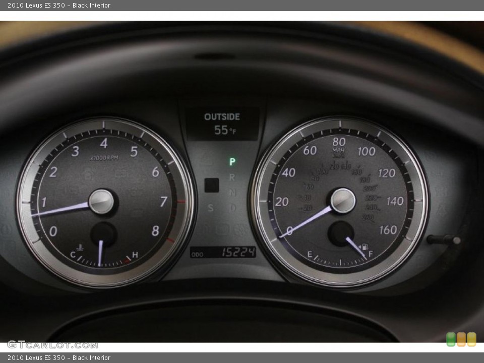 Black Interior Gauges for the 2010 Lexus ES 350 #45553857