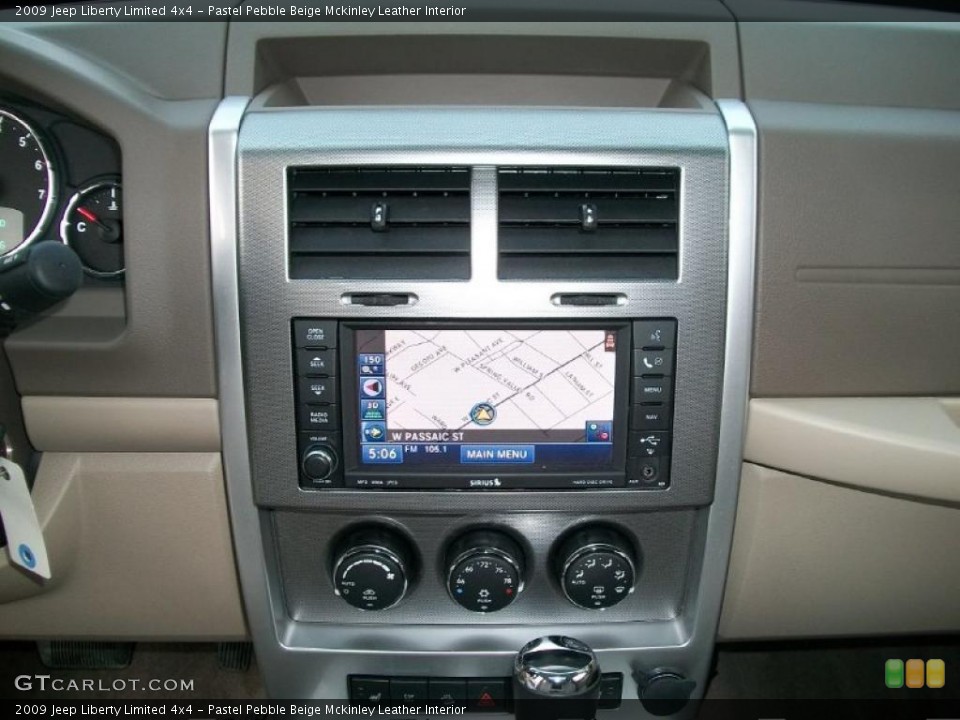 Pastel Pebble Beige Mckinley Leather Interior Navigation for the 2009 Jeep Liberty Limited 4x4 #45555381