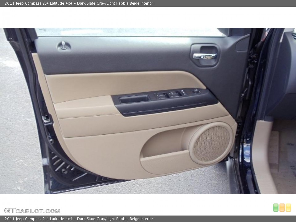 Dark Slate Gray/Light Pebble Beige Interior Door Panel for the 2011 Jeep Compass 2.4 Latitude 4x4 #45562327