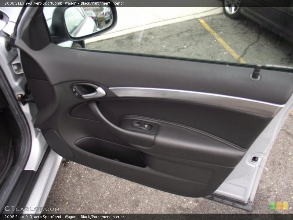 Black/Parchment Interior Door Panel for the 2008 Saab 9-3 Aero SportCombi Wagon #45563831