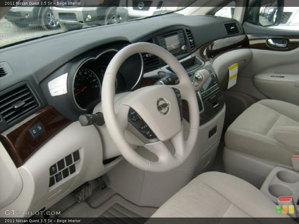 Beige Interior Prime Interior for the 2011 Nissan Quest 3.5 SV #45569031