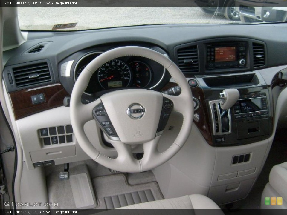 Beige Interior Dashboard for the 2011 Nissan Quest 3.5 SV #45569047