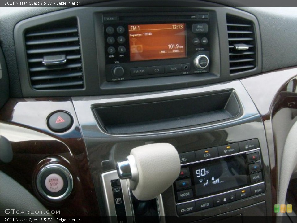 Beige Interior Controls for the 2011 Nissan Quest 3.5 SV #45569071