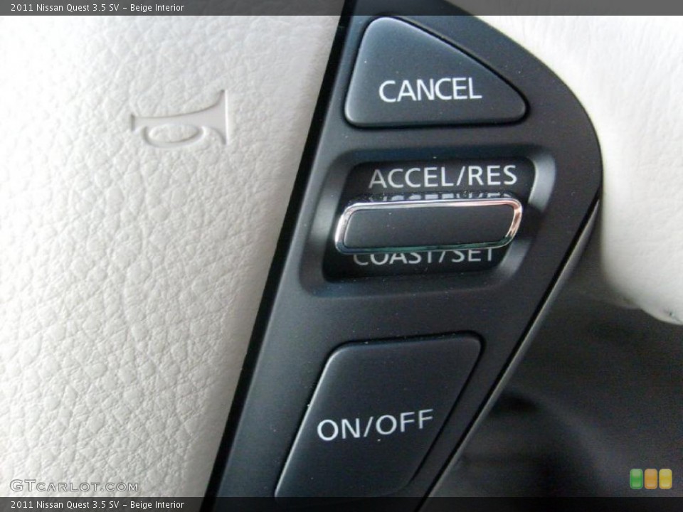 Beige Interior Controls for the 2011 Nissan Quest 3.5 SV #45569075