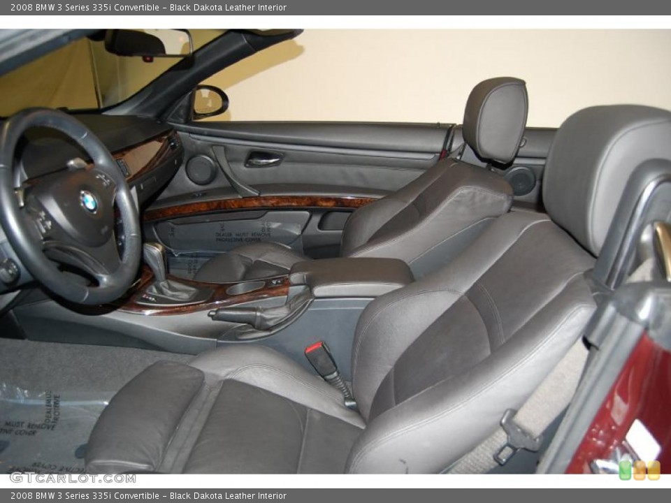 Black Dakota Leather Interior Photo for the 2008 BMW 3 Series 335i Convertible #45569487