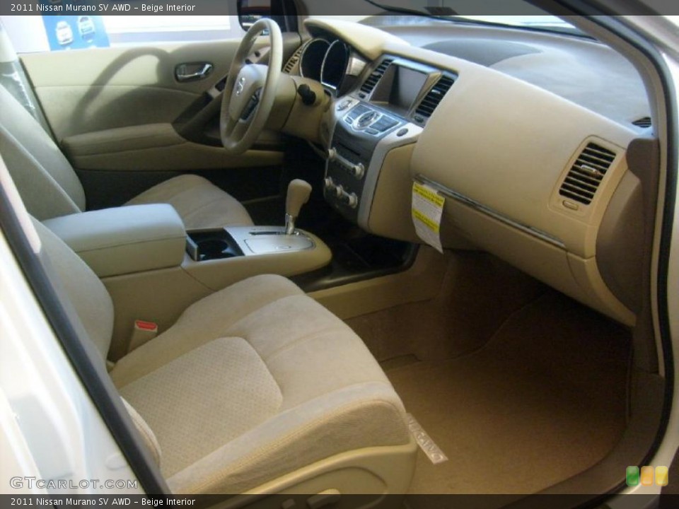 Beige Interior Dashboard for the 2011 Nissan Murano SV AWD #45569567