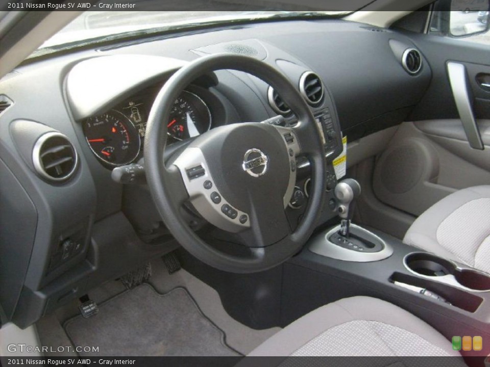 Gray Interior Prime Interior for the 2011 Nissan Rogue SV AWD #45570222