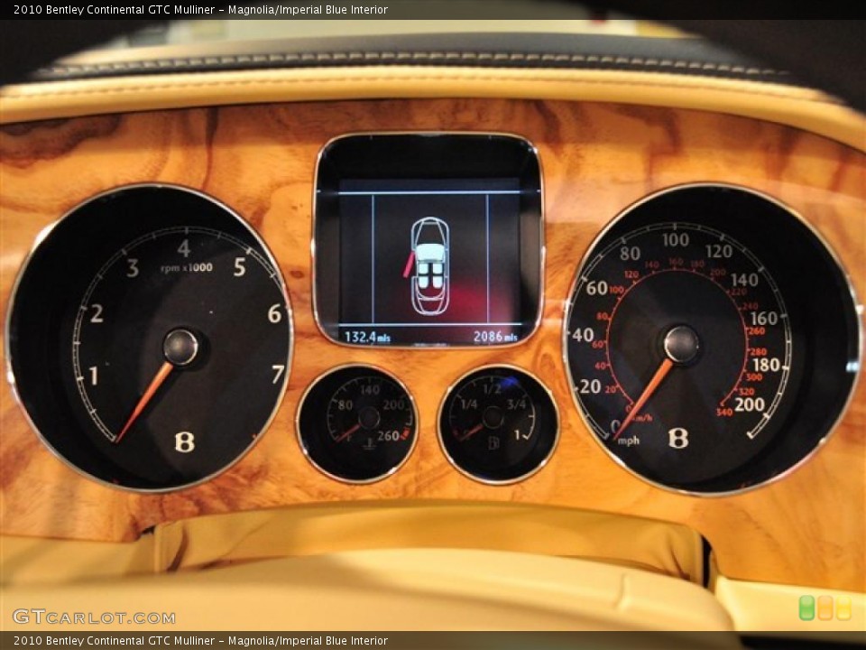 Magnolia/Imperial Blue Interior Gauges for the 2010 Bentley Continental GTC Mulliner #45570260