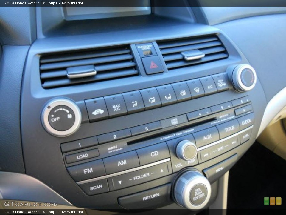 Ivory Interior Controls for the 2009 Honda Accord EX Coupe #45573322