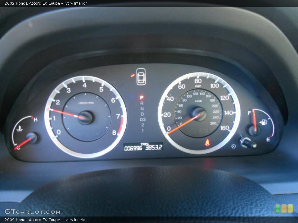 Ivory Interior Gauges for the 2009 Honda Accord EX Coupe #45573330