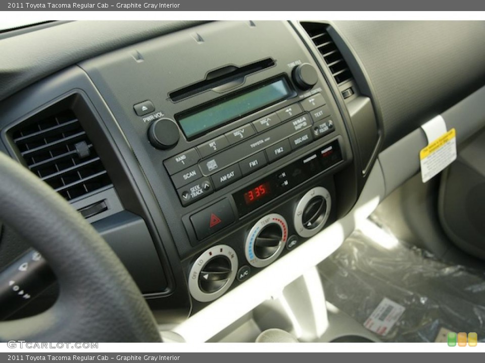 Graphite Gray Interior Controls for the 2011 Toyota Tacoma Regular Cab #45574034