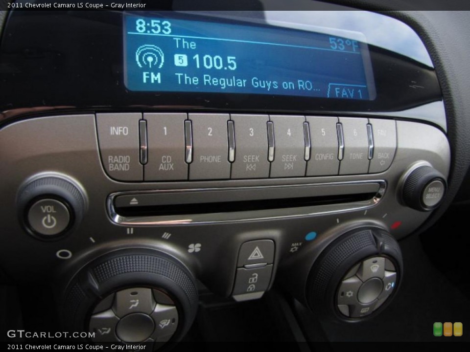 Gray Interior Controls for the 2011 Chevrolet Camaro LS Coupe #45575566