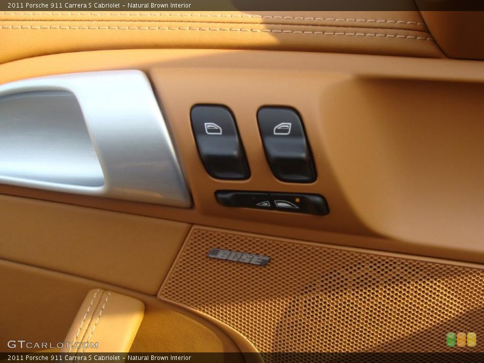 Natural Brown Interior Controls for the 2011 Porsche 911 Carrera S Cabriolet #45580583