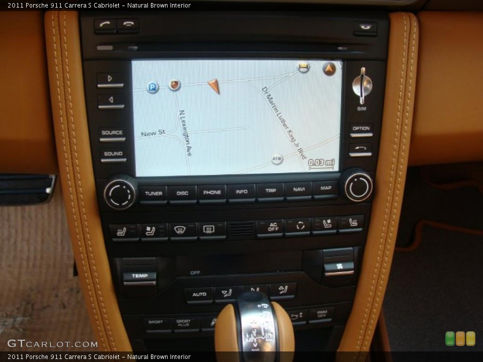 Natural Brown Interior Navigation for the 2011 Porsche 911 Carrera S Cabriolet #45580603