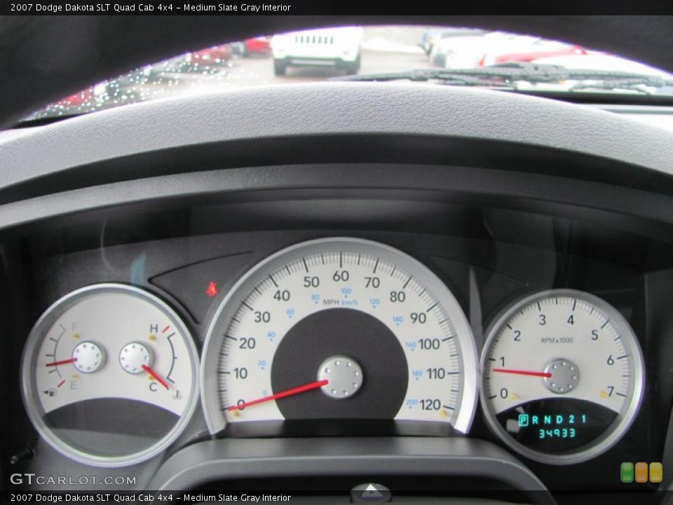 Medium Slate Gray Interior Gauges for the 2007 Dodge Dakota SLT Quad Cab 4x4 #45580887