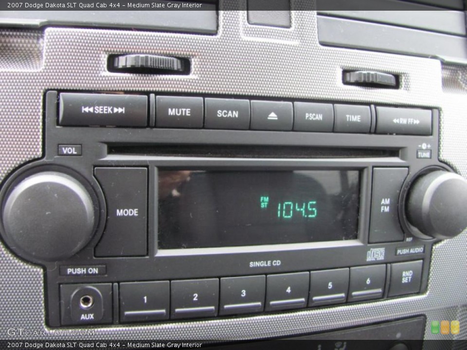 Medium Slate Gray Interior Controls for the 2007 Dodge Dakota SLT Quad Cab 4x4 #45580964