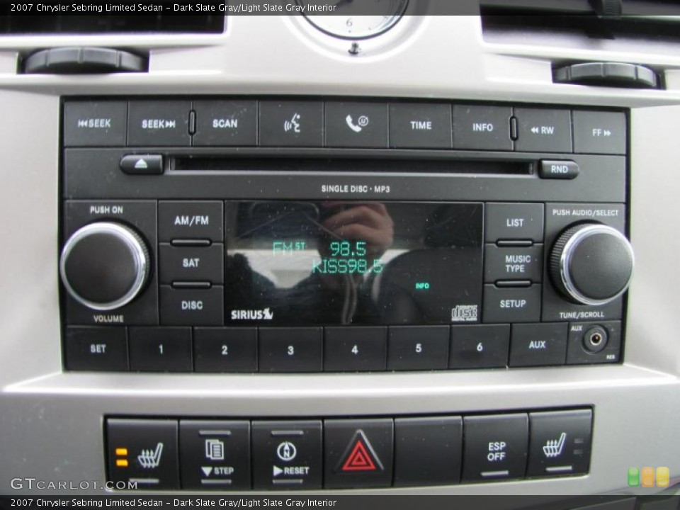 Dark Slate Gray/Light Slate Gray Interior Controls for the 2007 Chrysler Sebring Limited Sedan #45581723