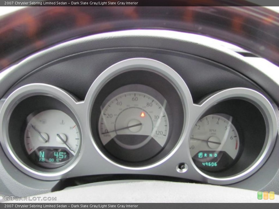 Dark Slate Gray/Light Slate Gray Interior Gauges for the 2007 Chrysler Sebring Limited Sedan #45581730