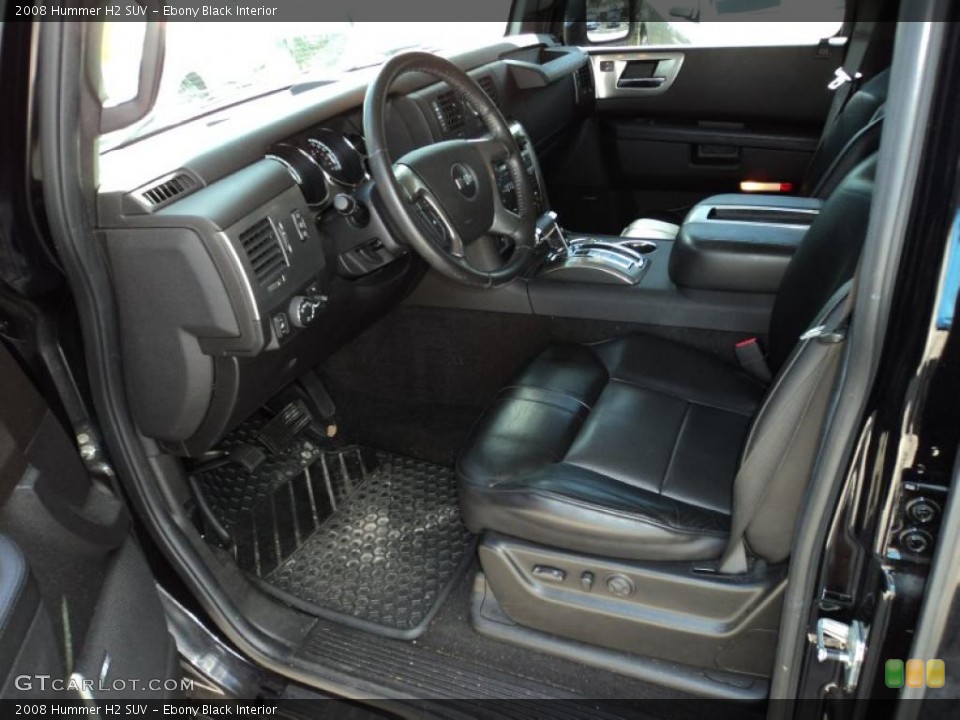 Ebony Black Interior Photo for the 2008 Hummer H2 SUV #45583695