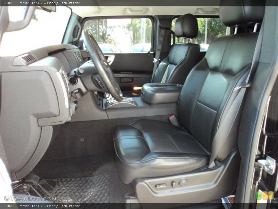Ebony Black Interior Photo for the 2008 Hummer H2 SUV #45583707