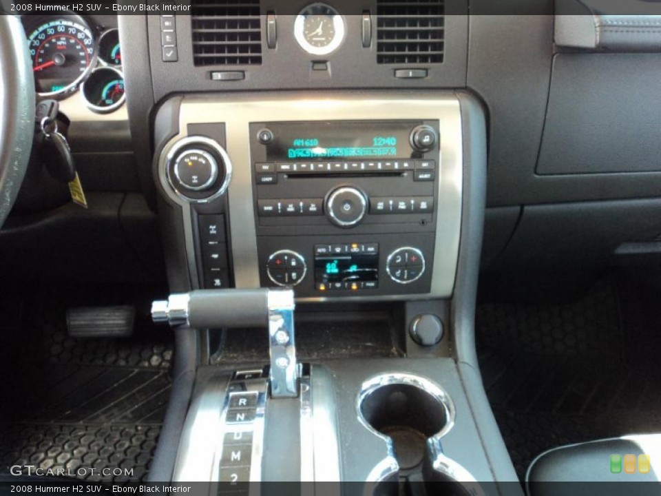Ebony Black Interior Controls for the 2008 Hummer H2 SUV #45583823