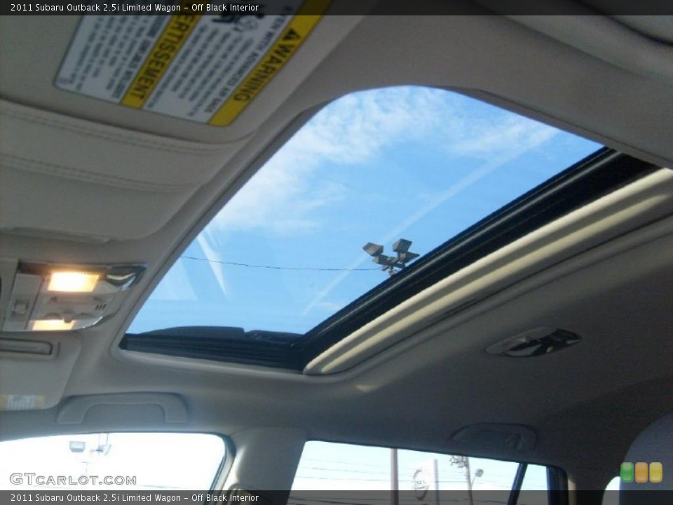 Off Black Interior Sunroof for the 2011 Subaru Outback 2.5i Limited Wagon #45585527