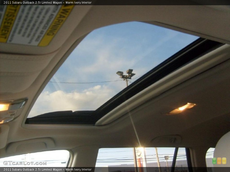 Warm Ivory Interior Sunroof for the 2011 Subaru Outback 2.5i Limited Wagon #45585759