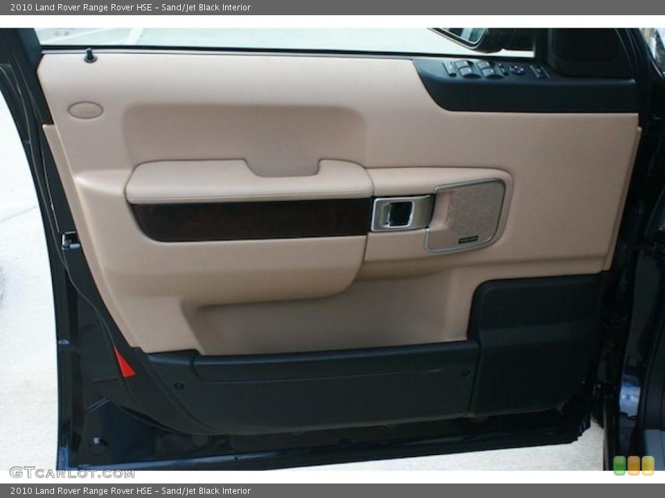 Sand/Jet Black Interior Door Panel for the 2010 Land Rover Range Rover HSE #45586359