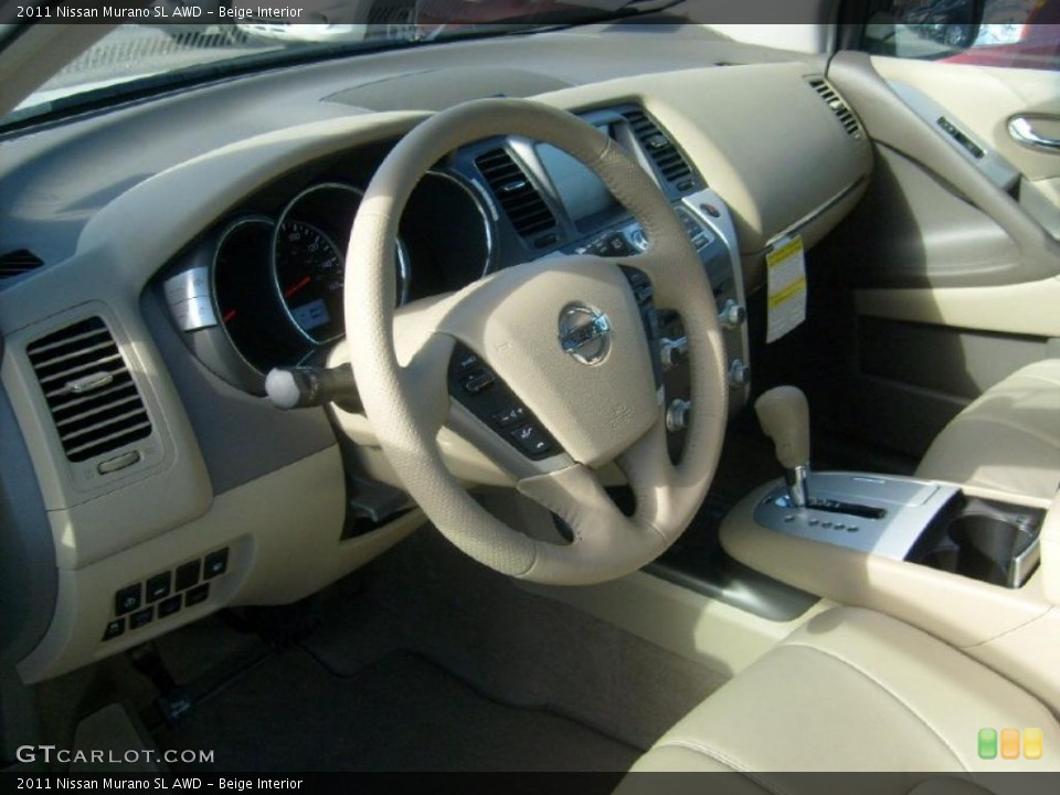 Beige Interior Prime Interior for the 2011 Nissan Murano SL AWD #45588147